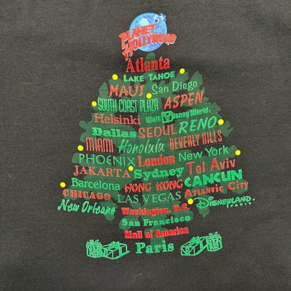 Planet Hollywood 1995 Vintage Holidays Christmas Crewneck - Picture 4 of 7